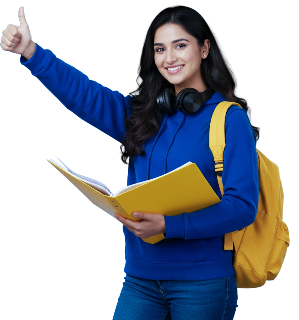 Happy student ready for a global career after classes at Runiver Language School